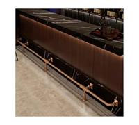 Bar Foot Rail for Kitchen Island, Stainless Steel Undercounter Support Brackets/Rest Tube, Stool Balustrade Complete Kit(Rose Gold,2.7M/8.86FT)