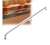 Bar Foot Rail Kit 200cm Undercounter Mount Hardware Wall Mount Brackets for Kitchen Island Indoor/Outdoor Use Durable and Stylish Footrest Solution