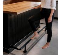 Bar Foot Rail Kit 4ft / 6ft / 8ft / 9ft / 10ft, Kitchen Island Undercounter Foot Railing with Mount Hardware, Commercial Footrest Pole Black/Gold(Black,270cm/8.9ft)