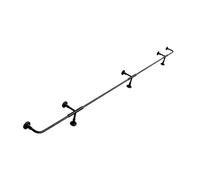Bar Foot Rail Kit - Bar Foot Rest Brackets Undercounter Mount Hardware and Pipe, Foot Railing Stainless Steel for Kitchen Island Indoor Outdoor(Black,1.2m/3.94ft)