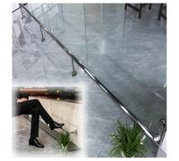 Bar Foot Rail Kit - Silver Bar Rest Brackets Undercounter Mount Hardware and Tubing, Foot Railing Stainless Steel for Kitchen Island Indoor Outdoor(2m/6.56ft)