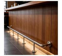Bar Foot Rail Kit, Stainless Steel Complete Floor Standing Foot Rest, Sturdy and Durable, Leg Footrest Pole for Mall Bar Home Kitchen Island(4m/13.1ft)