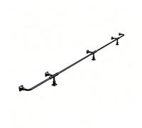 Bar Foot Rail Kit, Stainless Steel Square Tube with Brackets, Aesthetic and Practical, Foot Rest Railing for Bar, Mall, Kitchen Indoor Outdoor(Black,2m/6.56ft)