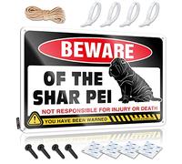 Bar For Man Cave Beware Of Shar Pei Tin Sign Man Cave Decor Fun Flags(20X30CM)