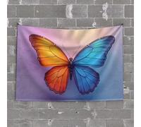 Bar for Man Cave Colorful Butterfly Wings: A Stunning Display of Nature's Artistry Tapestry Dorm Room Tapestry Room Accessories for Teen Boys(100X150CM)