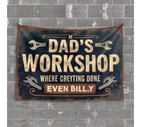 Bar for Man Cave Dad's Workshop: Where Creativity Meets Craftsmanship Tapestry Aesthetic Room Decor Room Door Decor(75X100CM)