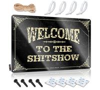 Bar For Man Cave Welcome To The Shitshow Sign Man Cave Decor Fun Flags(20X30CM)