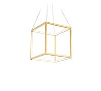bar front desk hotel living room dining room bedroom,led square box chandelier,led geometry art engineering lights,art geometry chandelier-the gold-plated tricolor changes light 30 * 30cm