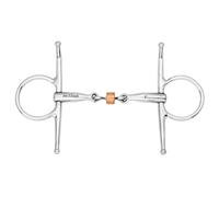 BAR H EQUINE Full Cheek Snaffle Bit Stainless Steel with Copper Roller