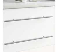 Bar Handle 500mm Silver Steel Pack of 12 Modern Polished Cabinet Pulls Sleek Set