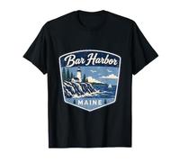 Bar Harbor Maine Lighthouse Ocean Scene T-Shirt