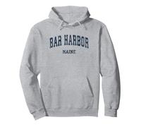 Bar Harbor Maine ME Vintage Varsity Sports Navy Design Pullover Hoodie
