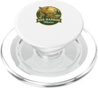 Bar Harbor Maine Moose Mother and Calf Badge Design PopSockets PopGrip for MagSafe