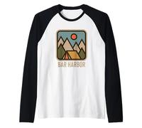 Bar Harbor Maine Nature Vacation New England Souvenir Raglan Baseball Tee