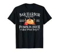 Bar Harbor Maine Pumpkin Patch Fall White Letters Value Graphic T-Shirt