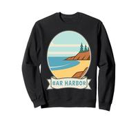 Bar Harbor Maine Retro Coastal Design Sweatshirt