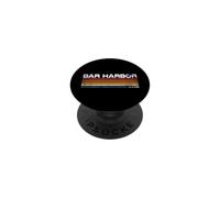Bar Harbor Maine Retro Stripes Vintage Coastal Design PopSockets Adhesive PopGrip