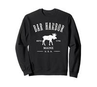 Bar Harbor Maine USA with Moose Distressed Design Souvenir Sweatshirt