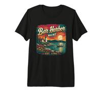 Bar Harbor Maine Vintage Coast Travel Bar Harbor Premium T-Shirt