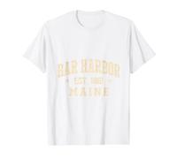 Bar Harbour Est 1861 Maine Vintage Value Graphic T-Shirt, Men, White, M