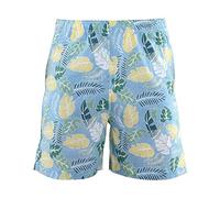 Bar Harbour Premium Cotton Tropical Print Leisure Shorts (0149) in Blue in Size 3XL