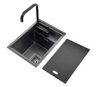 Bar Invisible Mini HJYBFA Concealed Stainless Steel Small Single Bowl HJYBFA Siphon Drain, for Balcony Kitchen