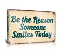 Bar Man Cave Decor Be The Reason Someone Smiles Today. Tin Sign Man Cave Sign Funny Home Bar Tin Sign(30X40CM)