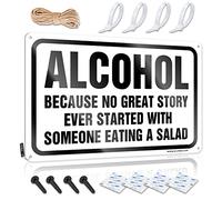 Bar Man Cave Decor Because No Great Story Ever Started With Someone Eating A Salad Sign Cool Signs For Bedroom Funny Garage Bar Signs(20X30CM)
