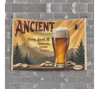 Bar Man Cave Decor Enjoy Good Beer, Be Like A Bee: Friends Forever! Tapestry Bed Room Decorations Funny Kitchen Decor(75X100CM)