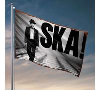 Bar Man Cave Decor Ska Music Poster With Man In Suit. Flag Deck Decor Flags For Boys Room(30X45CM)