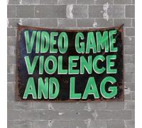 Bar Man Cave Decor Video Game Violence and Lag Explained Tapestry Funny Kitchen Decor Funny Tapestries(100X150CM)