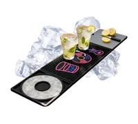 Bar Mat 3in1 with Cutting Board and Glass Rimmer. Upgrade Your Commercial Cocktail Station, or Home bar with a Multifunctional, Compact, and Stylish mat(24.2''×5.9'')