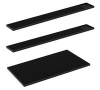 Bar Mats for Home Pub,Rubber Bar Mats 3Pcs Rubber Bar Mats Nonslip Black Counter Service Spill Mat Versatile Kitchen Pad for Home Office Bathroom(Set 02)