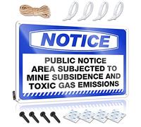 Bar Metal Sign Decor Notice Area Subject To Mine Subsidences Tin Sign Pool Signs And Decor Outdoor Funny Man Cave Signs(20X30CM)
