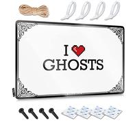 Bar Mirrors For Man Cave I Love Ghosts Tin Sign Bar Decor For Home Metal Tin Sign Retro(30X40CM)