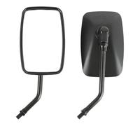 Bar Mirrors Motorcycle 1 Pair Black 10MM Universal Motorcycle Rear View Mirrors Thread Black Rectangle Rearview Side Mirrors for Scooter Rear