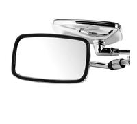Bar Mirrors Motorcycle 10mm Motorcycle Rearview Mirrors Chrome Clear Mirror Classic Style For Street Bike Chopper For Cruiser Bobber Accessories Rear