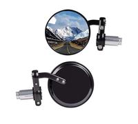 Bar Mirrors Motorcycle 2pcs/Pair 7/8" Universal Motorcycle Rear View Mirrors Round Handle Bar End Foldable Motorbike Side For 2023 CAR Rear