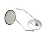 Bar Mirrors Motorcycle A Pair Chrome Motorcycle Scooter Mirrors Universal Motorbike Rear View Mirror 8mm 22mm 25mm handlebar Round Oval Convex Mirrors Motorcycle Rear(For 8mm hole)