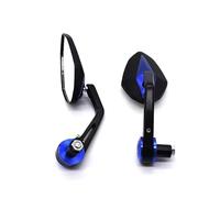 Bar Mirrors Motorcycle Aluminum Alloy Motorcycle Mirror 22mm Handlebar End Mirror Universal For CBR650F Motorcycle Rear(Blue)