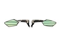 Bar Mirrors Motorcycle Black Carbon Blue Red Gold Silver Motorcycle Rearview Mirror Scooter E-Bike Rotatable HD Side Mirrors 8mm 10mm Rear(Carbon)