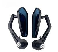 Bar Mirrors Motorcycle Motorcycle Handle Bar End Mirror 7/8" 22 mm Side Rearview Mirrors Custom Smoke Blue Lens For Ducati Rear