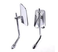 Bar Mirrors Motorcycle Motorcycle Rearview Side Mirror with 10mm Screws Universal Square Retro Modified Motorbike For Ducati For Aprilia Rear(Chrome)
