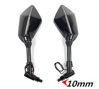 Bar Mirrors Motorcycle Universal 10mm Motorcycle with LED Light Rearview Mirror Rear View Mirrors Housing Side Mirror FOR BMW R1200gs R1200GS R1200RT Motorcycle Rear(Carbon-10mm)
