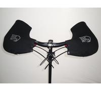 BAR MITTS Cold Weather Mountain/Commuter Bike Neoprene Handlebar Mittens, Standard (No Bar End Openings), Small/Medium, Black