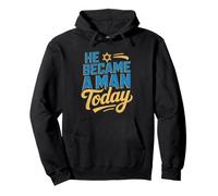 Bar Mitzvah Dad Son Became Man Today Jewish Ceremony Manhood Pullover Hoodie