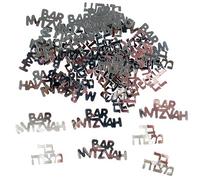 Bar Mitzvah Table Confetti, Silver