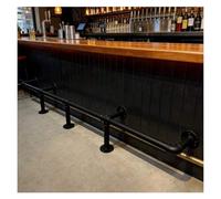 Bar Mount Foot Rail Kit, Matte Black Finish 2" OD Stainless Steel Tubing w/Internal Connector, Bar Mount Foot Rail Bracket(3.3FT/1M)