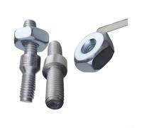 Bar Mounting for studs Nuts 45mm Hard Steel for MS280 028 Saw | Hard steel construction, 45x7mm for studs, 20x6mm nuts, fits MS260 026, rust resistant silver finish