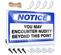 Bar Open Metal Sign Notice You May Encounter Nudity Beyond This Point Tin Sign Tinsign Decor Coffee Sign Decor(30X40CM)